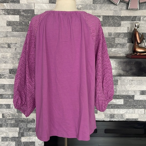 Lane Bryant 22/24 women’s embroidered top V Neck - Picture 5 of 7